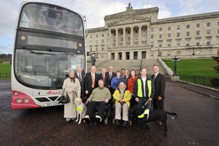 Disability activists at Stormont