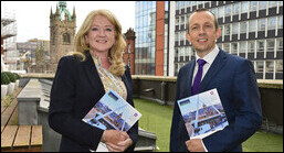 Geraldine McGahey and David Russel at launch of the Annual Report